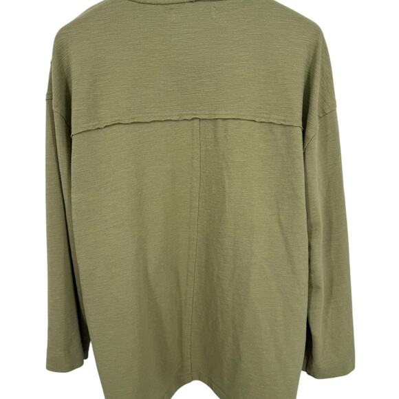 FREE PEOPLE FP BEACH Open Front Cardigan Green Women’s Size Small - Picture 3 of 6